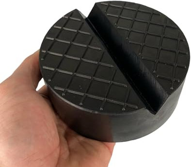 sarian Gummiauflagen zum Reifenwechseln über 50 Varianten Rangierwagenheber Wagenheber Hebebühne Gummiklotz Unterstellbock Gummiblock Auto KFZ PKW Schutz rund eckig (125x50 V-Nut+Waffel)