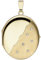 Jobo Damen-Medaillon aus 14 Karat 585 Gold mit 6 Diamanten Oval zum Öffnen für 2 Fotos