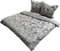 Leonado Vicenti Fleece Bettwäsche 240x220 cm 2X 80x80 cm 3teilig Schnee EIS Kristalle Warme Garnitur Winter Set Bezug Kissen mit Reißverschluss