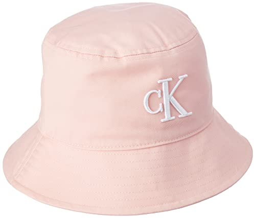 Calvin Klein Jeans Logo Embroidery Bucket Hat K60K609809 Cappelli, Rosa (Pink Blush), OS Donna