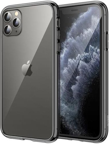 JETech Case for iPhone 11 Pro Max (2019), 6.5-Inch, Shockproof Transparent Bumper Cover, Anti-Scratch Clear Back (Black)