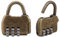 FDXGYH 2 unids antiguo contraseña candado retro estilo vintage mini combinación cerrojo cerradura bolso forma bronce cerraduras