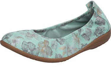 Josef Seibel Damen Klassische Ballerinas Fenja 01,Weite G (Normal),Abendschuhe,Slip-ons,Gummizug,Ballerinen,Pumps,Grün (Mint-Multi),41 EU