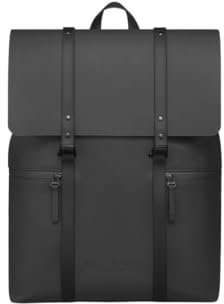 Gaston Luga Laptop-Rucksack, klassisch, modern, wasserdicht, mittelgroß, Schwarz