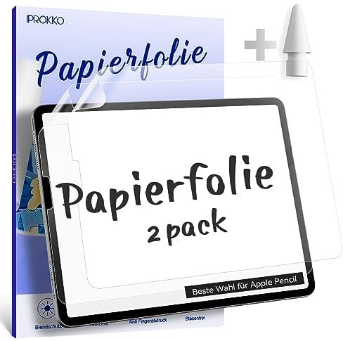 2 Stück Like Paper Folie Kompatibel mit iPad Pro 11 (2022,2021,2020,2018) & iPad Air 5 (2022) & iPad Air 4 Generation 10,9 Zoll Matte Papierfolie Schutzfolie Papier Screen Protector Displayschutz