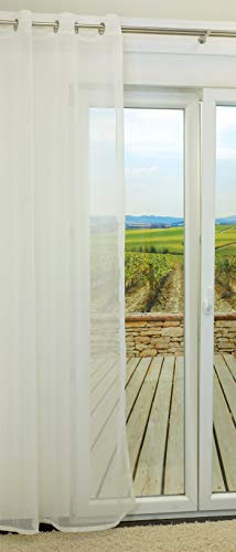 LYSEL - Ösenschal Glimpse #1W in den Maßen (B x H): 135cm x 245cm in Perlweiß/Weiß