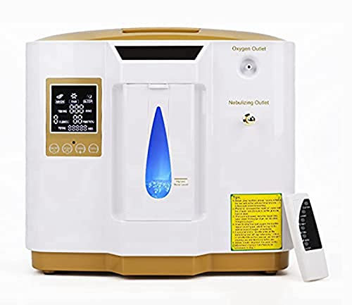 COVESY Concentratore e Generatore di Ossigeno Portatili 1-7 L/min Attrezzatura per la Salute della Famiglia ad Alta Purezza con Macchina a Basso Rumore e Completa degli Accessori.,ARTYUO