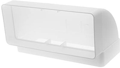 220 x 90 mm/22 x 9 cm Codo de canal rectangular para conexión de tubería - Ángulo: 90° - Sistema de ventilación, calefacción, refrigeración - Elemento de ventilación para espacios limitados.