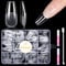 Kiiwah 240 Stück Nail Tips Künstliche Nägeltips Set, 10 Größen Soft Gel Halbmattierte Nagelspitzen, Ballerina Full Cover Kunstnägel zum Aufkleben für Nagelstudios Starter DIY