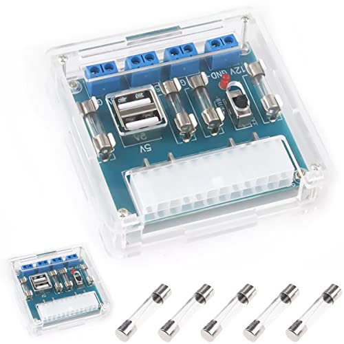 DAOKAI HU-M28 ATX-Anschluss 24-poliges Benchtop-Netzteil, USB-Anschluss, Desktop-PC-Netzteil, Breakout, kompatibel mit ATX (einige BTX), unterstützt 3,3 V/5 V/12 V/-12 V (2 Stück)