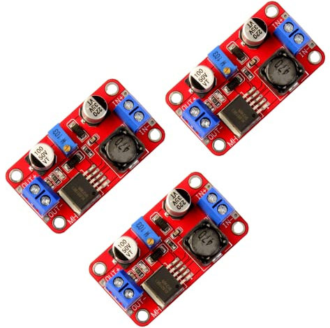 LAOMAO DC-DC Boost Converter DC 3V-35V a 5V-40V Voltaje de salida ajustable Boost Converter Módulos adaptadores de corriente (3 pack)