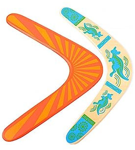 Bumerang Holz V-förmige, 2 stücke Boomerang Wurf Spielzeug Holzbumerang V Form Bumerangs aus Holz klassische wooden Übergeben Boomerang Rückkehr Outdoor Sport Flying spiele für Kinder und Erwachsene