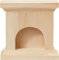 Hobbyfun Miniatur Kamin 1:12 Scale Beige Dekorativ Holz 6.5 x 6.7 2.2 cm