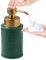 Foam Soap Dispenser with Refined and Vintage Emboss, Ceramic Hand Soap Dispenser for Bathroom (Dark Green)