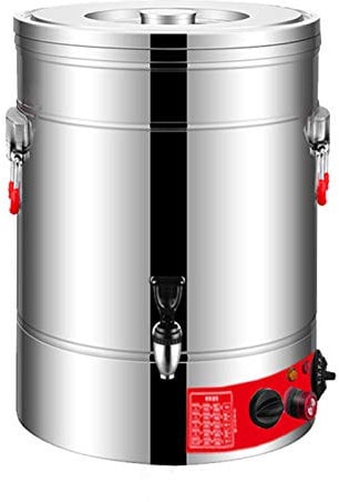 ANSNOW Stainless Steel Hot Water Dispenser Liqueur, Tea Coffee Milk Electric Heater with Water Shortage Alarm Function, Large Capacity Water Dispenser/ 3-Layer Hot and Cold Warmer/with Faucet/56L
