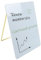 TORASO Whiteboard aus Glas, trocken abwischbar, goldfarben, Metallständer, 22,1 x 30 cm, klein und schick, Tisch-Whiteboard, Schreibtisch-Notizblock für Büro, Zuhause, Schule (Standglas - 2230, WH)