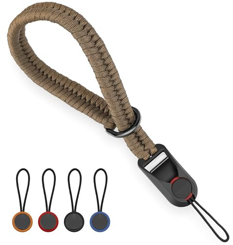 SUNYA Camera Wrist Strap for Photographers with Quick Release Buckle Paracord Rope Camera Hand Strap Compatible for DSLR or Mirrorless Camera