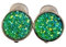 Grüne druzy Ohrclips Edelstahl 12 mm mit bequemen Polstern