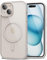oakxco für iPhone 15 Hülle Magsafe Durchsichtig, Klar Magnetisch Induktives Laden Handyhülle Bunt Dünn Silikon & Transparent Hart Plastik, Cute Einfarbig Clear Handy Hülle für Mädchen, Beige Titan