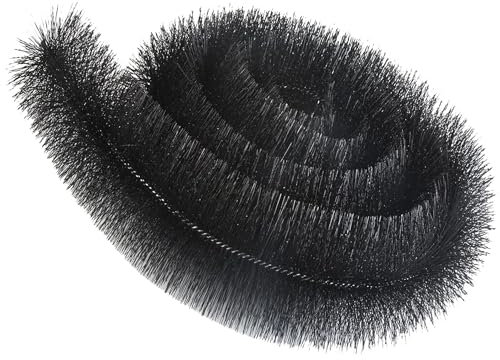 100mm Gutter Drain Pipe Black Outdoor 4m Cleaning Brush Tool Cleans Moss & Debris (2)