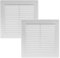Vent Systems 150 x 150 mm, 2 unidades, color blanco, rejillas de ventilación cuadradas, protección contra insectos integrada, orificios de ventilación HVAC para baño, oficina en casa