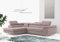 MKS MEBLE Ecksofa Rosa Wohnzimmer - Wohnlandschaft - Schlafsofa mit Bettkasten - Ecksofa mit Schlaffunktion - Wohnzimmer L Couch - Polstersofa mit Bettkasten - Gustaw - Rose - Links