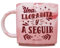 Puterful - Taza con frase Una lloradita y a seguir - Taza marmolada - Efecto mármol rosa - Regalo Día de la Madre