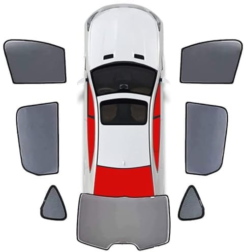 Parasol Coche bebé para Mercedes Benz W211 Touring, Magnético Coche Ventana Lateral Parasoles Solar Visera Protección Privacidad Transpirable Anti-UV Accesorios,7pcs whol