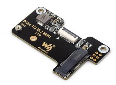 TUOPUONE PCIe auf M.2 Mini-Adapter, kompatibel mit Raspberry Pi 5, unterstützt NVMe Protokoll M.2 Solid State Drive Hochgeschwindigkeitslesen/Schreiben RPi 5 NVMe HAT