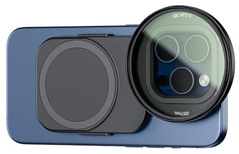 JJC Adaptador magnético de Filtro de teléfono para iPhone 16 15 14 Pro Pro MAX Plus - Montaje de Filtro de 67 mm - Soporte de trípode a través de fijación Magsafe de Doble Cara y