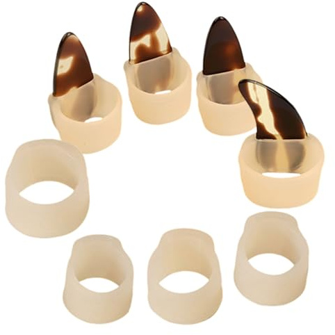 COSMEVIVI Silicone Guzheng Nail Protectors Breathable Nail Covers for Guzheng Practice Reusable and Cleanable Features Comfortable Grip for Right Hand Use