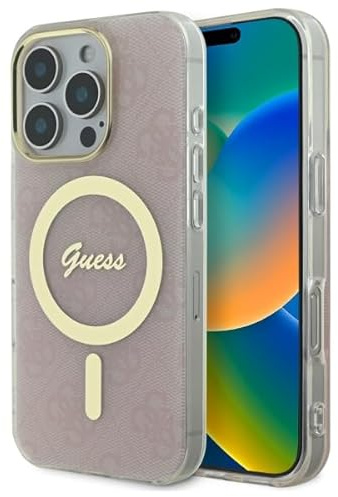 CG MOBILE Guess GUHMP16LH4STP Hülle für iPhone 16 Pro 6.3 Rosa hardcase IML 4G