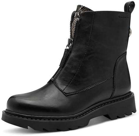 Tamaris 1-25412-45/073 Bottes à enfiler en synthétique pour femme, noires, Black Snake., 37 EU