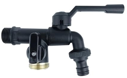 Robinet de lavabo en laiton noir, robinet de tuyau d'arrosage, robinets antigel extérieurs avec double sortie pour machine à laver, robinet extérieur de 1/2 pouce pour jardin, répond à différents bes