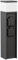 ledscom.de Pollerleuchte PODEL für außen, 39cm, schwarz, 2 Steckdosen, inkl. G9 Leuchtmittel, 596lm, weiß