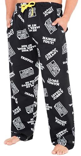 Only Fools and Horses Pyjamas for Men Long PJ Bottoms Loungewear Nightwear Teens Comfy Trousers Lounge Pants with Pockets Sleepwear Funny Gifts for Men (3XL, Black)