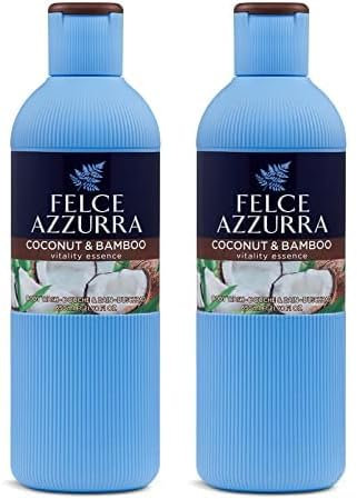 Felce Azzurra - Bagnodoccia Cocco e Bamboo, Profumo Fresco, Idrata la Pelle - 650 ml (Confezione da 2)