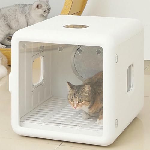 VYUJHNBG Scatola Asciugatrice Automatica per Animali Domestici, Macchina per Asciugatrice di Gatti 360, Scatola Asciugatrice per Animali