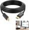 4K Displayport To HDMI Cable,Gold-Plated DisplayPort (DP) To HDMI Cable Compatible,hdmi To Display Port For Monitor, Projector, HDTV, Dell Laptop, HP, Asus And Other Brand (1.8M)
