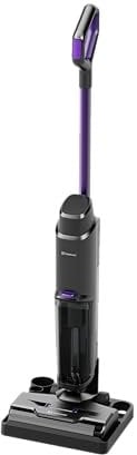 Vozascly W15 Aspirapolvere Senza Fili Intelligente, 3 in 1 Lavapavimenti, 45Min di Autonomia, 65dB Avanzamento Automatico, Pulizia dei Bordi, Potente Aspirazione per Peli di Animali su Pavimenti Duri