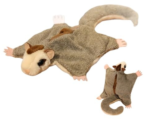 Flying Eichhörnchen, Plüschtier, realistisch, für Kinder oder Jugendliche | Cuddly Pal Pet Almoh Kreatur, Skulptur, Form, Haustier, Spielzeug, Bauen, entzückend, Figur, Größe M