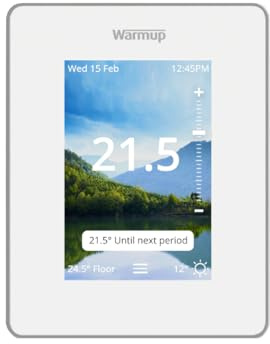 Warmup 7iE WiFi Smart Wired Thermostat with Smartcare | Underfloor & Radiator Heating Control, Single Zone, Matter Technology