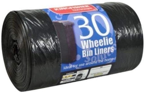 Garden Mile® Heavy Duty 30x 220L Wheelie Black Bin Bags - Durable Refuse Bin Sacks for Recycling - Strong Dustbin Liners Polythene Bags Versatile Use for Home, Business Bin Sacks 19 Microns BB3
