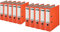 Leitz 1010-50 Qualitäts-Ordner Plastik-Cover (A4 breit | 10er Pack, orange)