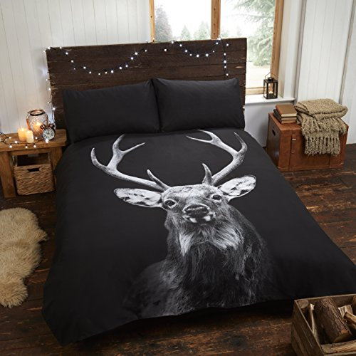 Rapport Caledonian Hirsch Bettbezug-Set, Mono, Doppelbett
