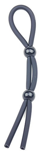 pleasurebox verstellbar Double Cock Ring längere Erektionen CBT, schwarz