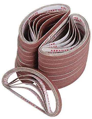 100 Pcs/Set Abrasive Sanding Belts Finger Sander Belt Power Finger File Sander Abrasive Sanding Polishing Belts