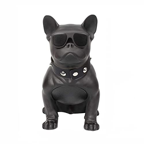 Vendopolis Altoparlante portatile Bluetooth Bulldog Altoparlante FM Radio USB TF Card MP3 con microfono Karaoke (nero)