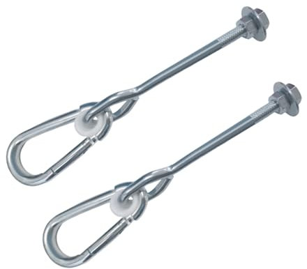 OTITU Crochet De Balançoire Type A M12 140 mm SET 2 Pièces - Crochet De Sécurité Pour Balançoire Avec Mousqueton Avec Roulement En Nylon Crochet En Acier Pour Balançoires, Suspension