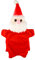 Larcele Niedlichen Plüsch Handpuppe weichen Stofftier Spielzeug (SO-34 Weihnachtsmann-Rote Kleidung)